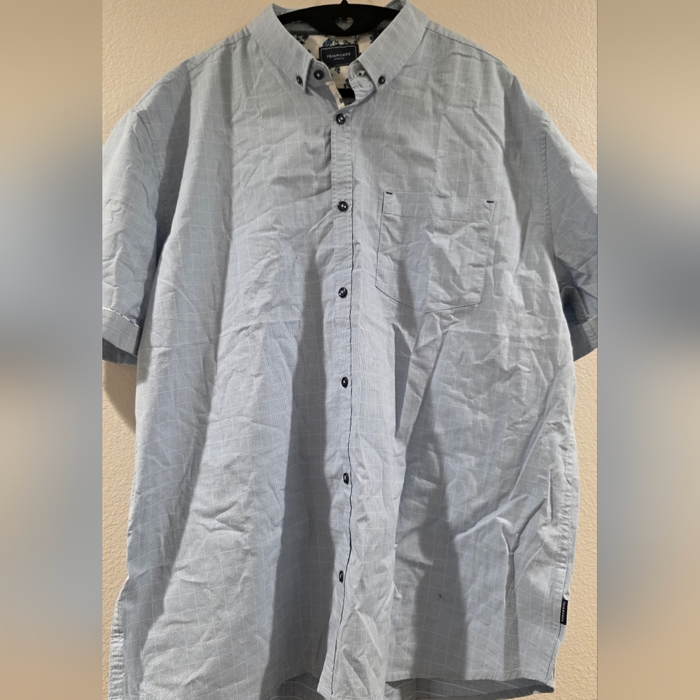 7 Diamonds Sky Blue Button Down Shirt